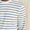 Cabana Towel Terry Crewneck - Stormy Sky Breton Stripe