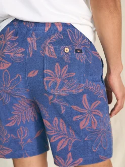 Cabana Towel Terry Sweatshort - Twilight Coral Floral