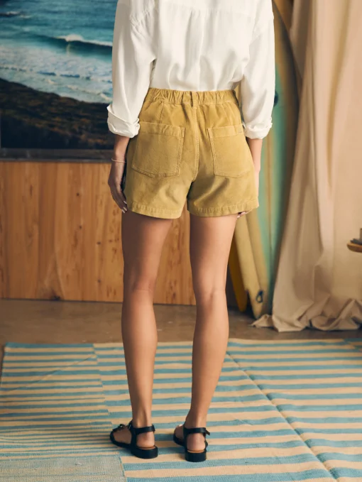 Cord Patch Pocket Short - Fennel Seed