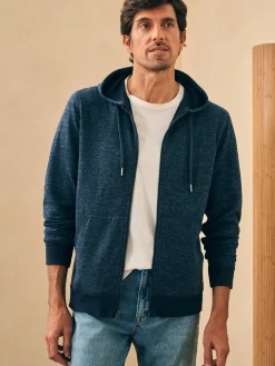 Double Knit Zip Hoodie - Varsity Navy Heather
