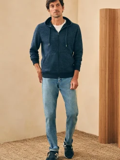 Double Knit Zip Hoodie - Varsity Navy Heather