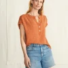 Dream Cotton Gauze Desmond Top - Bombay Brown