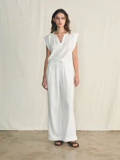 Dream Cotton Gauze Dylan Top - White
