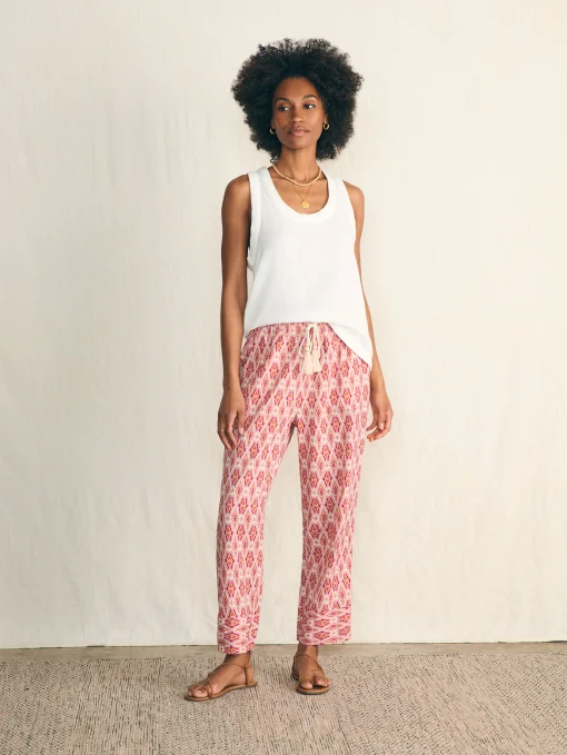 Dream Cotton Gauze Scoop Neck Tank - White