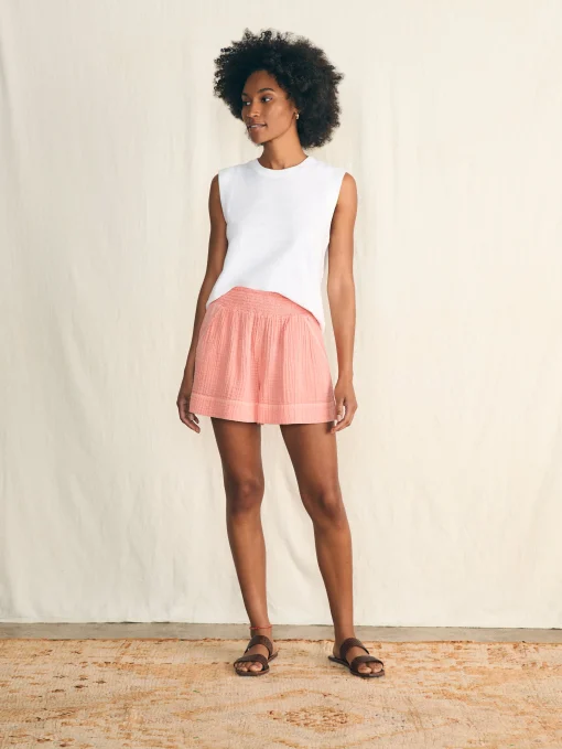 Dream Cotton Gauze Short - Coral