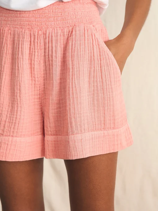 Dream Cotton Gauze Short - Coral