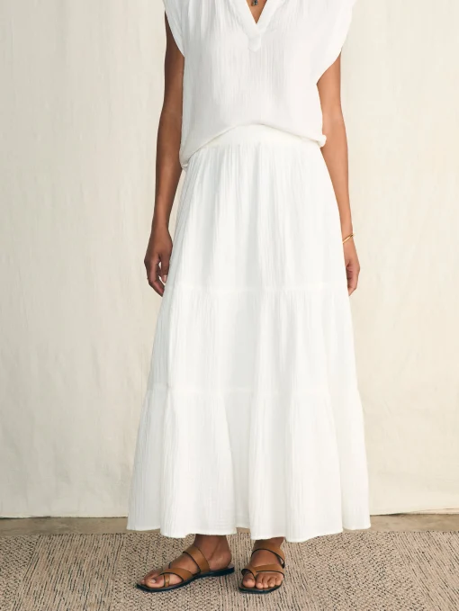 Dream Cotton Gauze Valentina Skirt - White