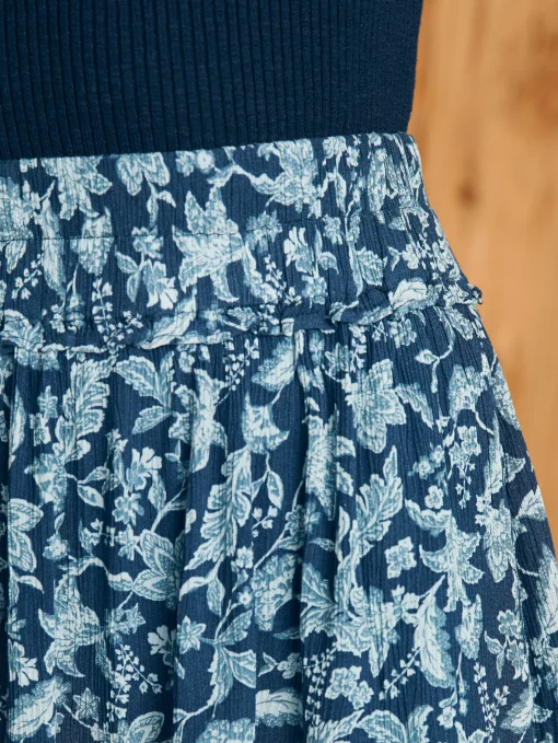 Eliza Mini Skirt - Blue Esna Floral