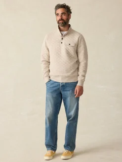 Epic Quilted Fleece Pullover - Oatmeal Melange