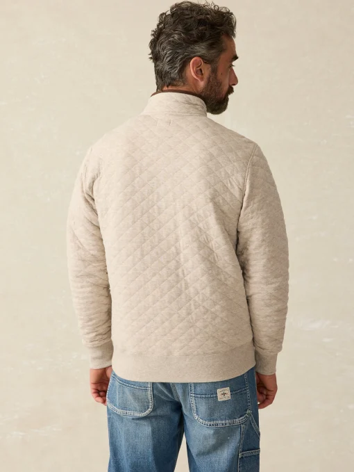 Epic Quilted Fleece Pullover - Oatmeal Melange