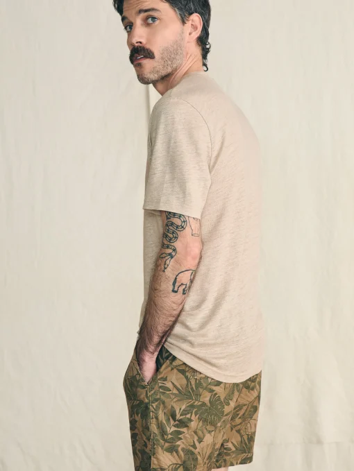 Essential Drawstring Short (6.5" Inseam) - Olive Jungle Tropical
