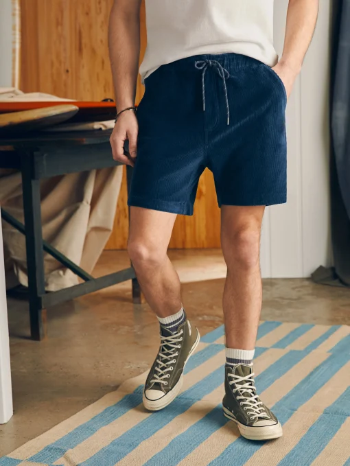 Essential Italian Knit Cord Short (6" Inseam) - Spring Navy