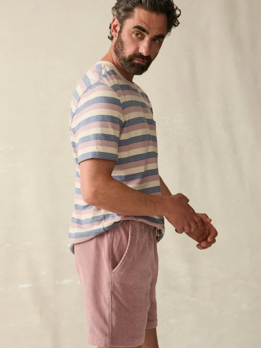 Essential Italian Knit Cord Short (6" Inseam) - Dusty Plum