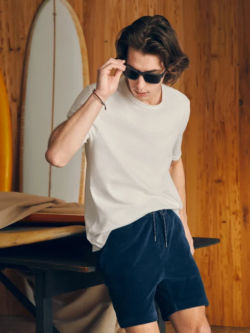 Essential Italian Knit Cord Short (6" Inseam) - Spring Navy