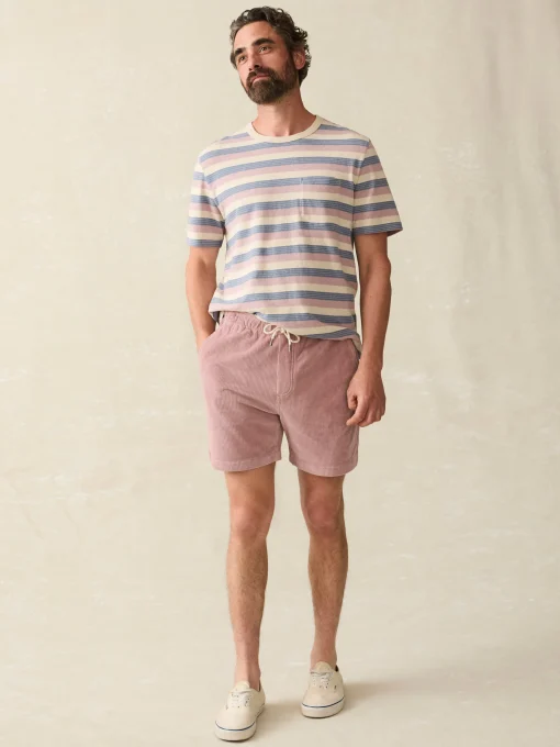 Essential Italian Knit Cord Short (6" Inseam) - Dusty Plum