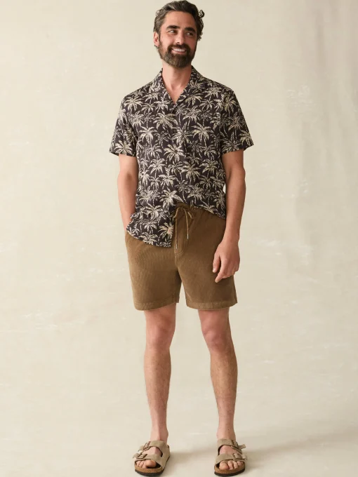 Essential Italian Knit Cord Short (6" Inseam) - Spring Umber