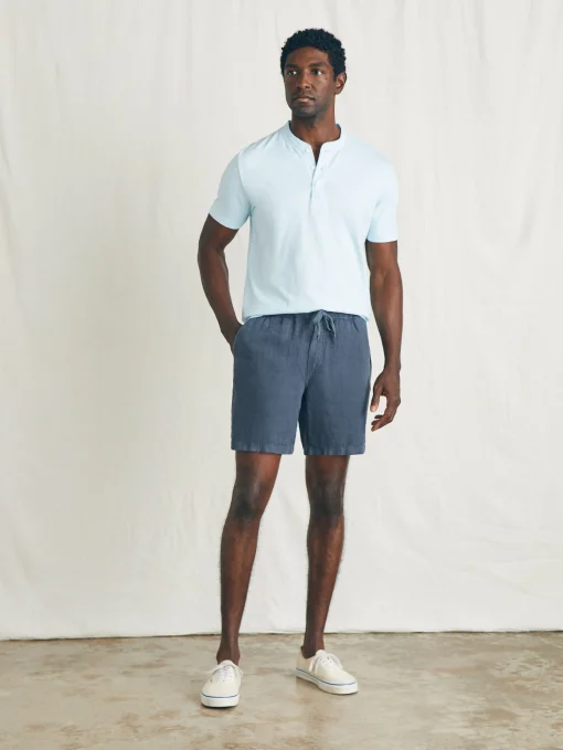 Essential Linen Short (6.5" Inseam) - Look Out Navy