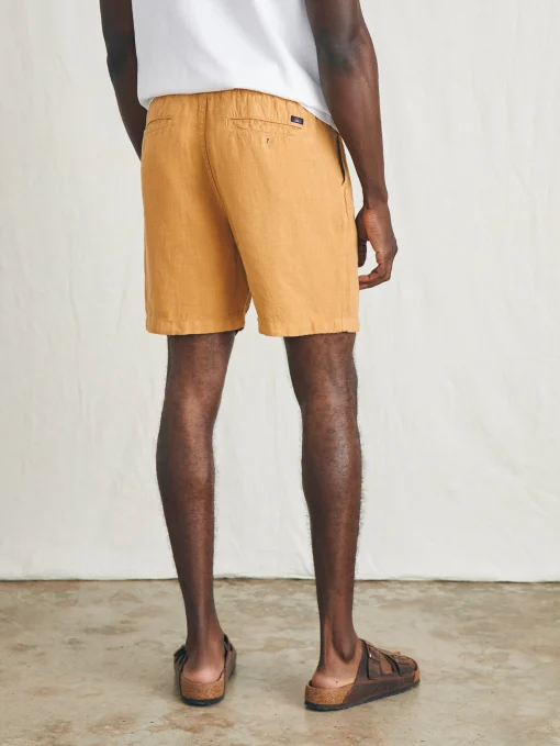 Essential Linen Short (6.5" Inseam) - Sunset Gold