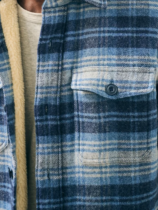 High Pile Fleece Lined Wool CPO - Mountain Mist Plaid