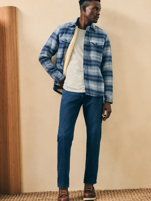 High Pile Fleece Lined Wool CPO - Mountain Mist Plaid