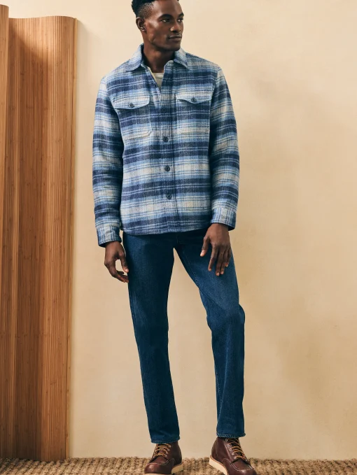High Pile Fleece Lined Wool CPO - Mountain Mist Plaid