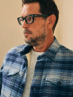 High Pile Fleece Lined Wool CPO - Mountain Mist Plaid
