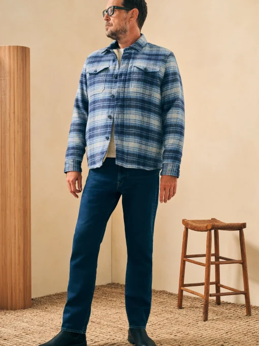 High Pile Fleece Lined Wool CPO - Mountain Mist Plaid