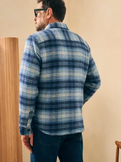 High Pile Fleece Lined Wool CPO - Mountain Mist Plaid
