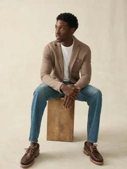 Inlet Knit Blazer - Walnut Melange