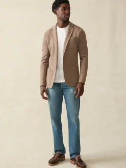Inlet Knit Blazer - Walnut Melange