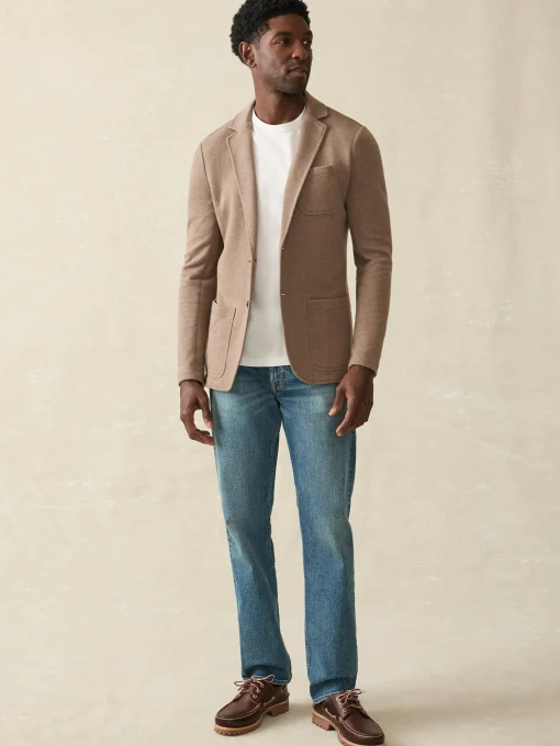 Inlet Knit Blazer - Walnut Melange