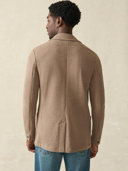 Inlet Knit Blazer - Walnut Melange