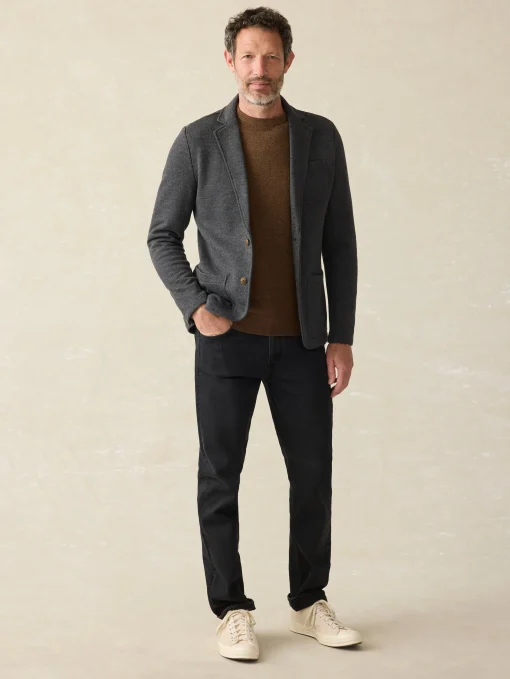 Inlet Knit Blazer (Tall) - Black Sky Melange