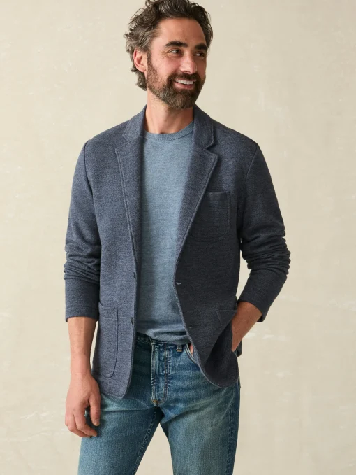 Inlet Knit Blazer (Tall) - Deep Navy Melange