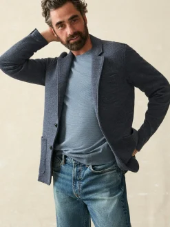 Inlet Knit Blazer (Tall) - Deep Navy Melange