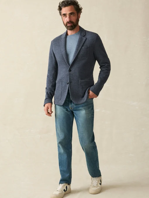 Inlet Knit Blazer (Tall) - Deep Navy Melange