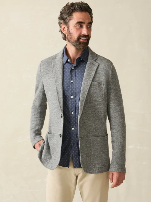Inlet Knit Blazer (Tall) - Medium Grey Melange