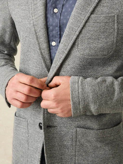 Inlet Knit Blazer (Tall) - Medium Grey Melange