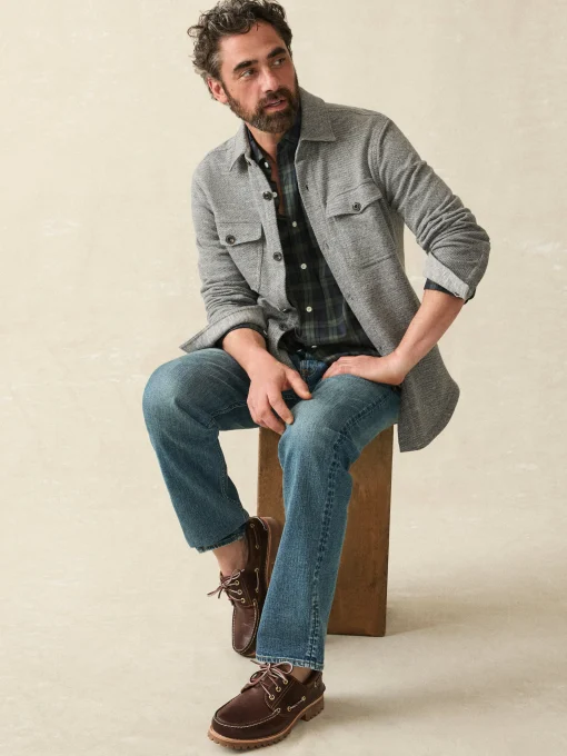 Inlet Knit CPO - Medium Grey Melange