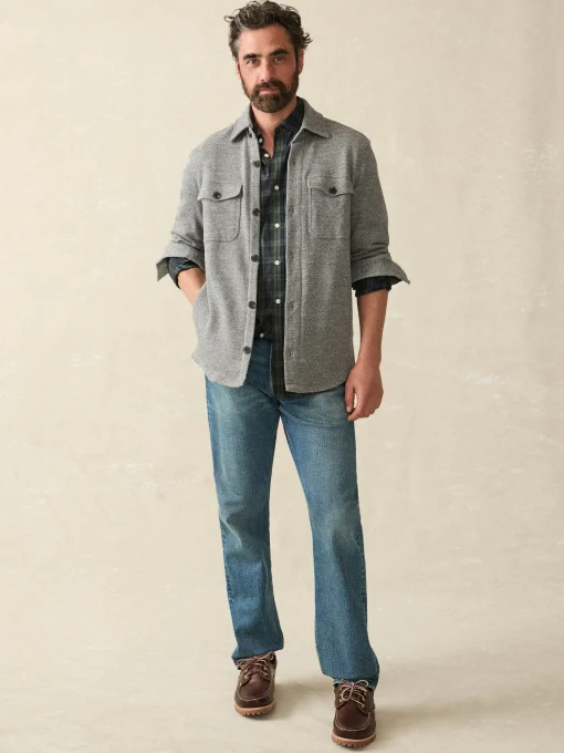 Inlet Knit CPO - Medium Grey Melange