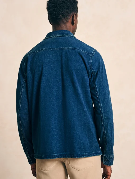 Jersey Shirt Jacket - Indigo