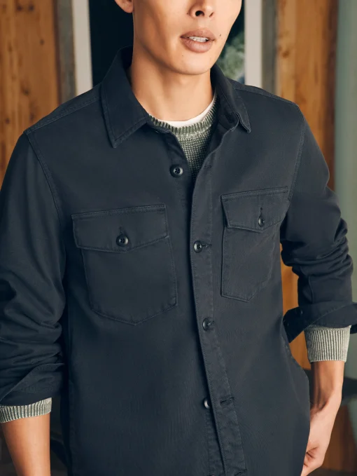 Jersey Shirt Jacket - Onyx Black