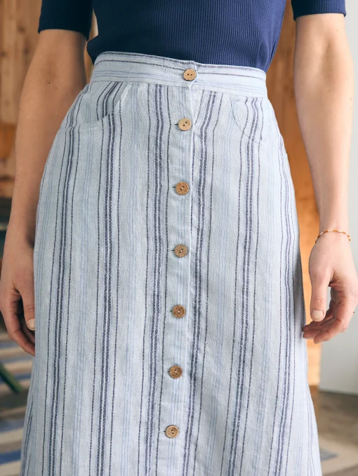 La Jolla Skirt - Day Lily Stripe