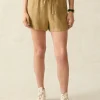 Laguna Linen Tie Waist Short - Antique Bronze