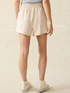 Laguna Linen Tie Waist Short - Flax