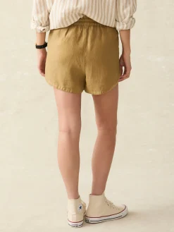 Laguna Linen Tie Waist Short - Antique Bronze