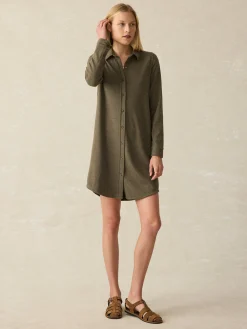Legend™ Sweater Dress - Olive Melange Twill