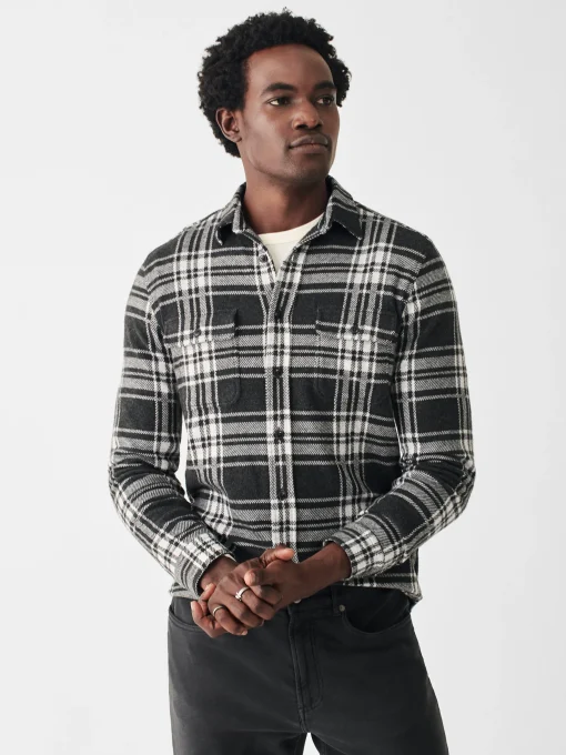 Legend™ Sweater Shirt - Charcoal Bone Plaid
