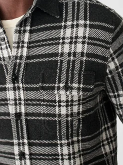 Legend™ Sweater Shirt - Charcoal Bone Plaid
