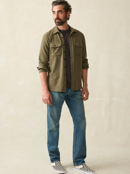 Legend™ Sweater Shirt - Olive Melange Twill
